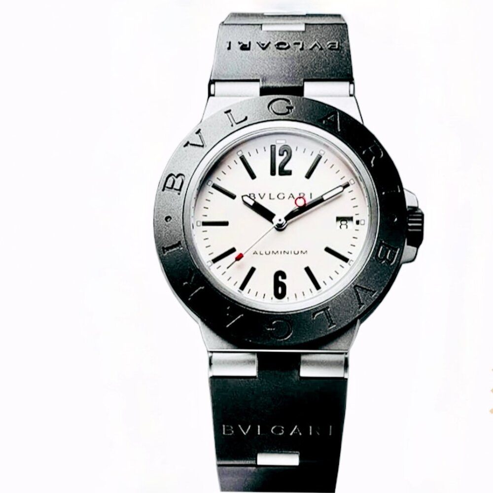 Bvlgari Aluminum and Rubber Diagono Watch